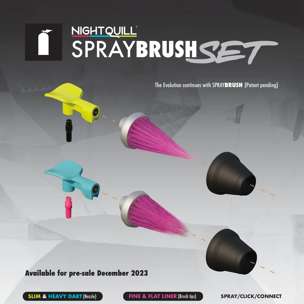 Caps - Night Quill ™ - SprayBRUSH Set Caps - Night Quill ™ - SprayBRUSH Set