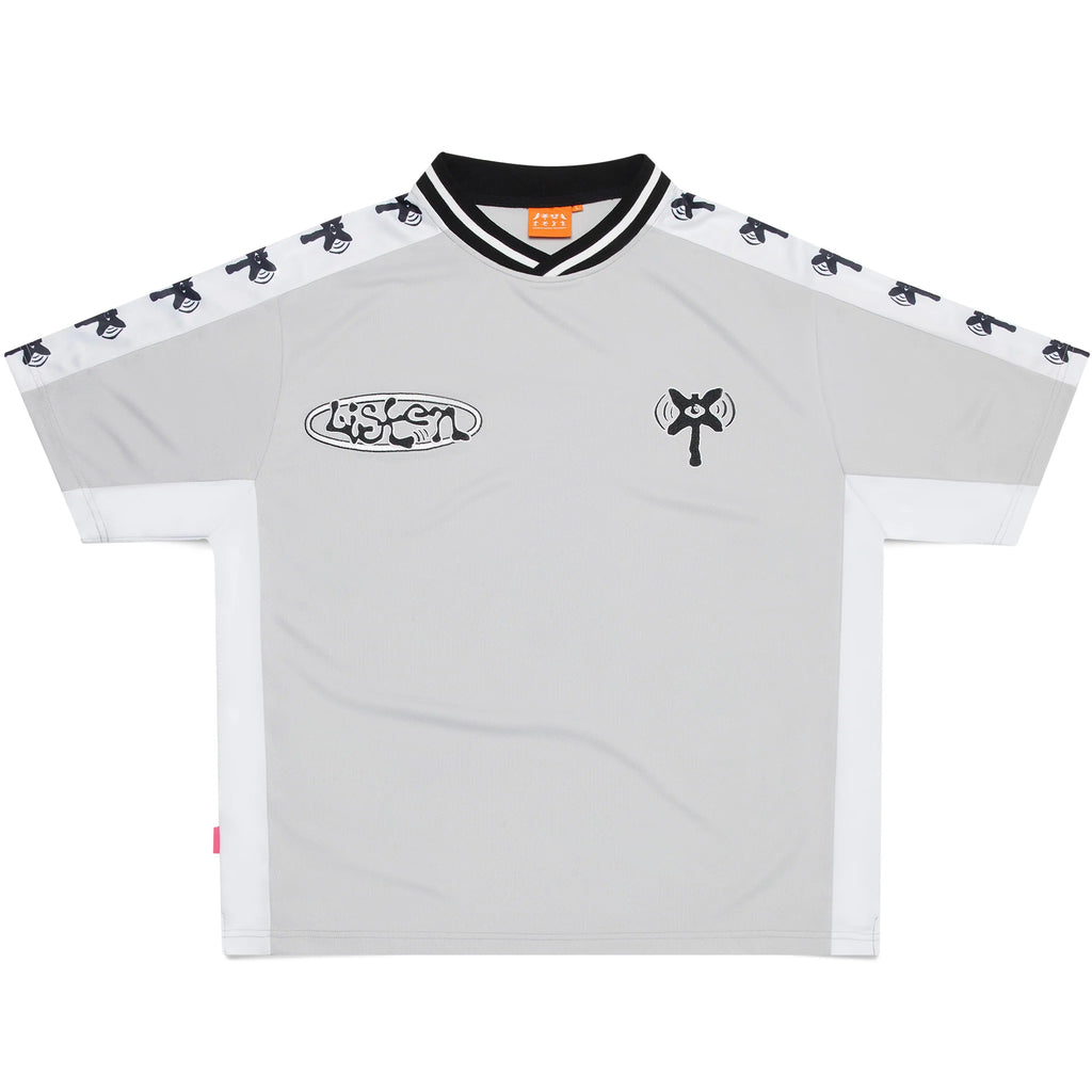 Listen Soccer jersey - Grey and White Listen Soccer jersey - Grey and White