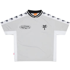 Listen Soccer jersey - Grey and White • Sancho's Dirty Laundry