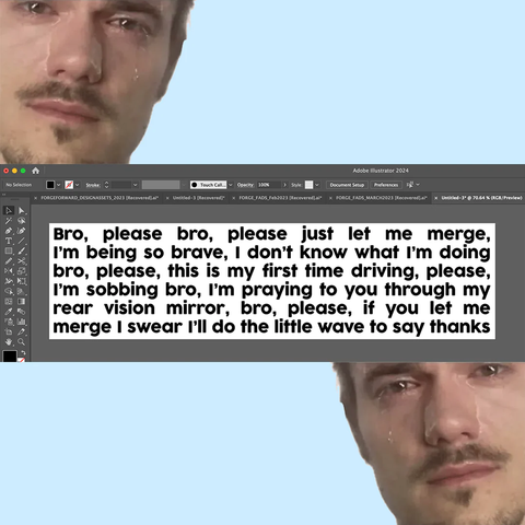 Forge Forward - Please Bro Bumper Sticker