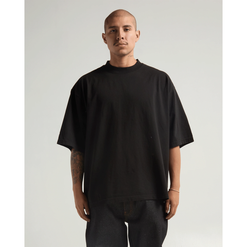 Max Heavyweight Drop Shoulder Tee - BLACK
