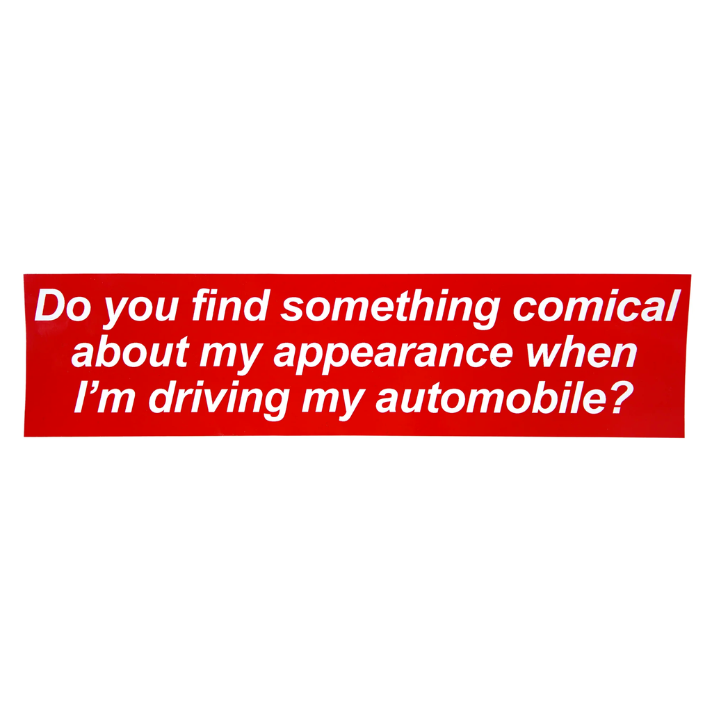 Comical Driving Bumper Sticker Comical Driving Bumper Sticker