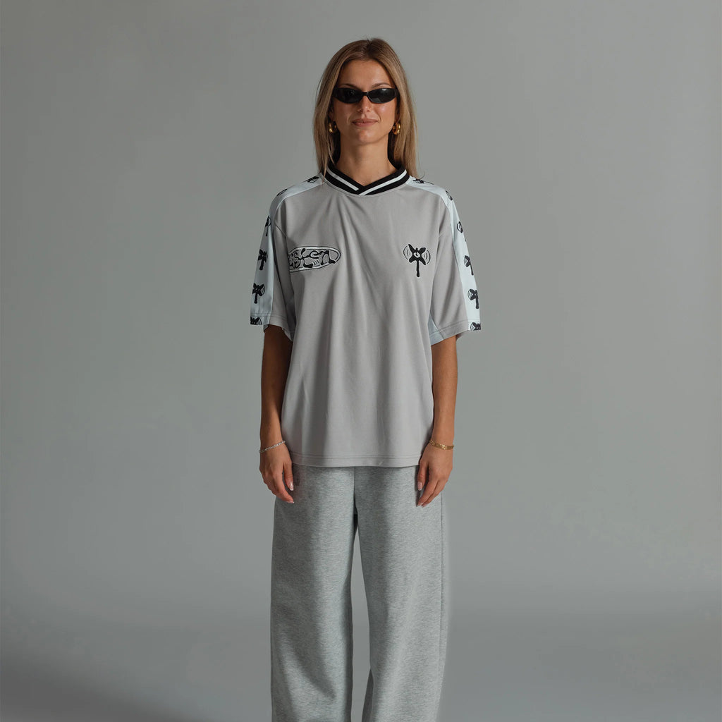 Listen Soccer jersey - Grey and White Listen Soccer jersey - Grey and White