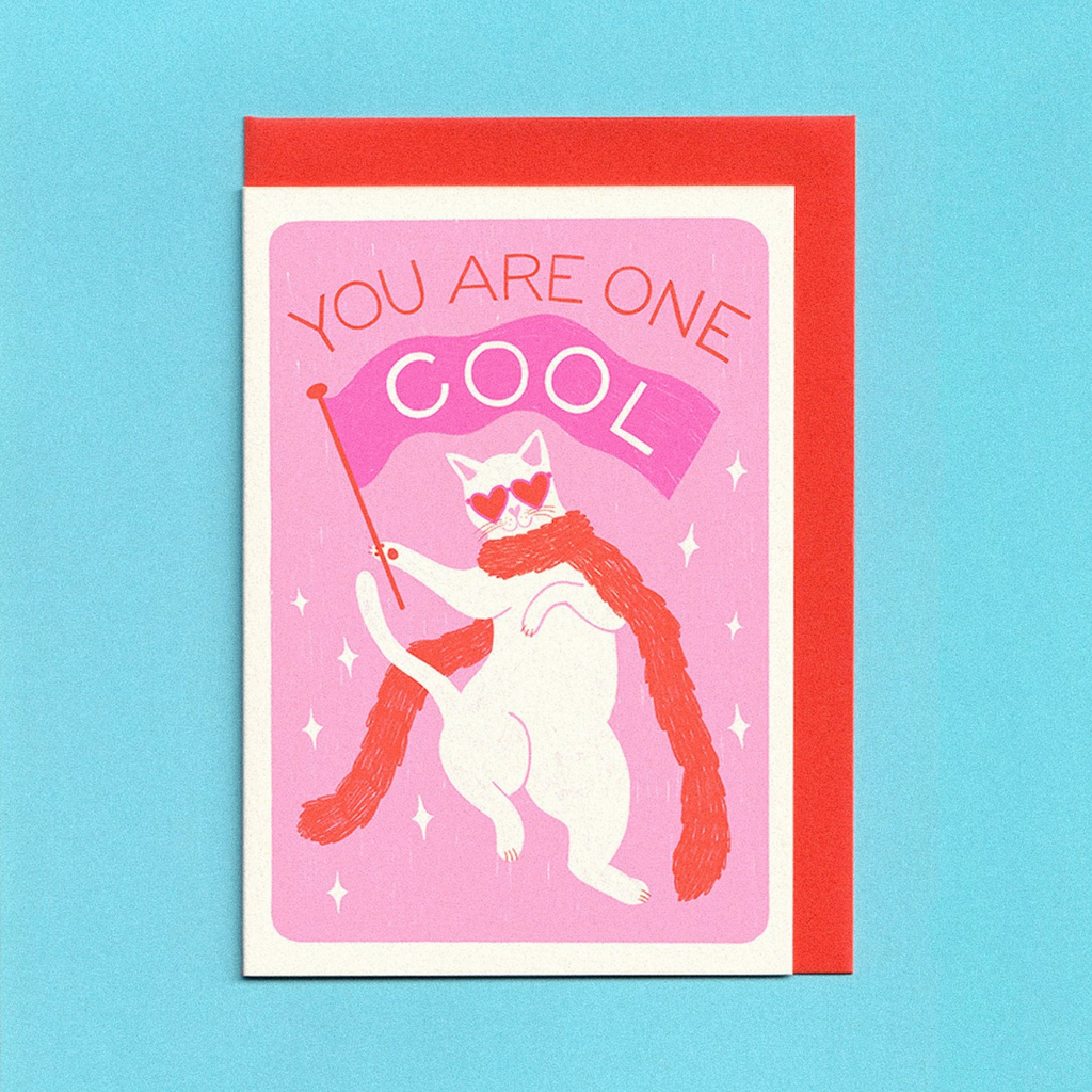 One Cool Cat Greeting Card One Cool Cat Greeting Card