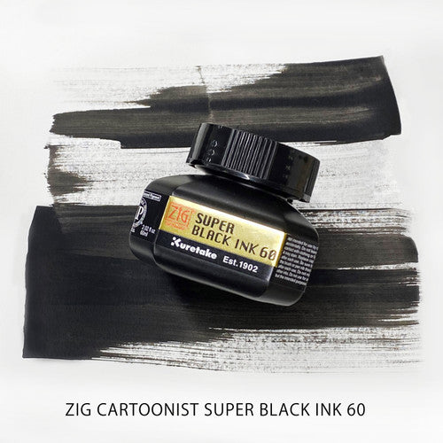 Kuretake ZIG Pigmented Cartoonist Super Black Ink 60ml Kuretake ZIG Pigmented Cartoonist Super Black Ink 60ml