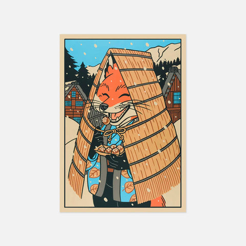 Le Renard Au Mino Postcard A6