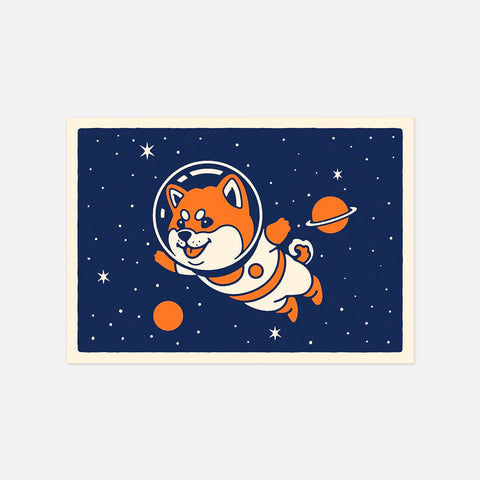 Space Shiba Postcard A6