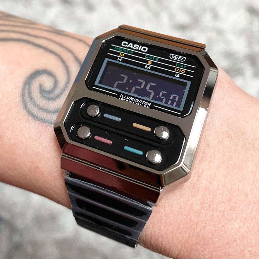 Casio A100WEGG-1ADF Gunmetal Band Unisex Casio A100WEGG-1ADF Gunmetal Band Unisex