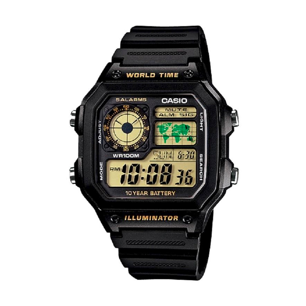 Casio AE-1200WH-1BVDF Black Band Unisex Casio AE-1200WH-1BVDF Black Band Unisex