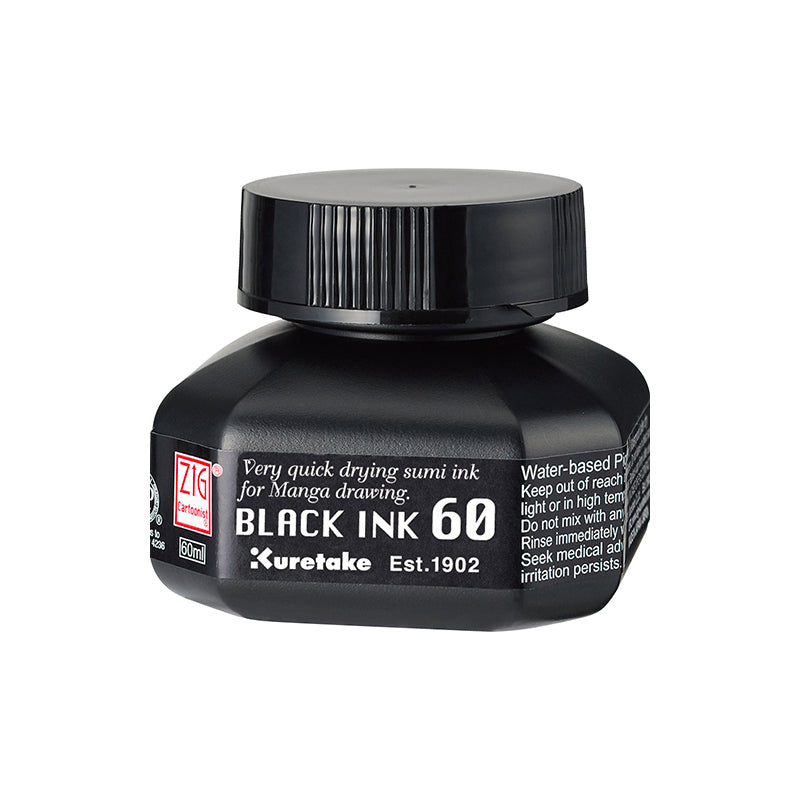 Kuretake ZIG Cartoonist Black Ink 60ml Kuretake ZIG Cartoonist Black Ink 60ml