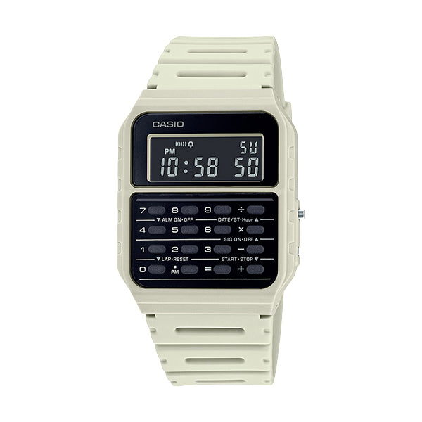 Casio CA-53WF-8BDF White Calculator Databank Watch Unisex Casio CA-53WF-8BDF White Calculator Databank Watch Unisex
