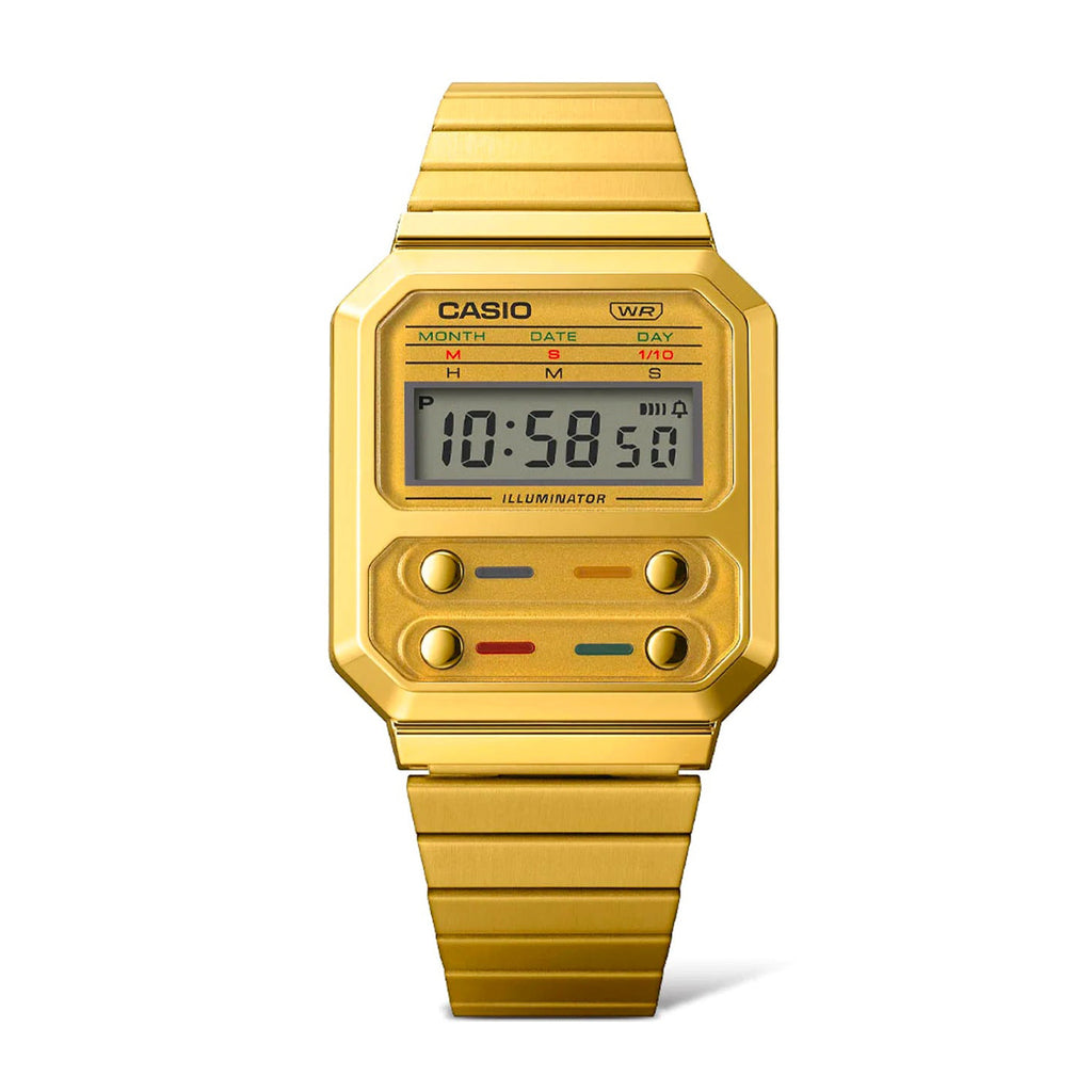 Casio A100WEG-9ADF Gold Band Unisex Casio A100WEG-9ADF Gold Band Unisex