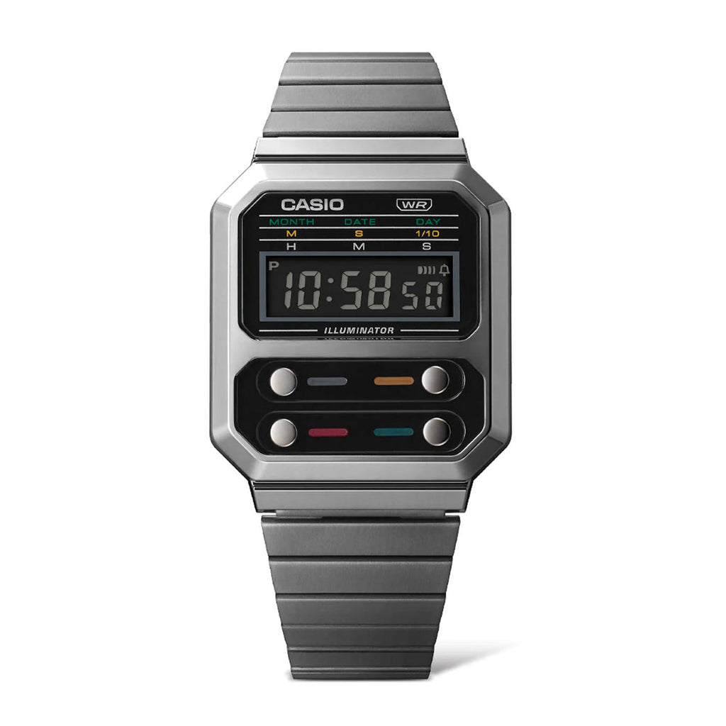 Casio A100WEGG-1ADF Gunmetal Band Unisex Casio A100WEGG-1ADF Gunmetal Band Unisex