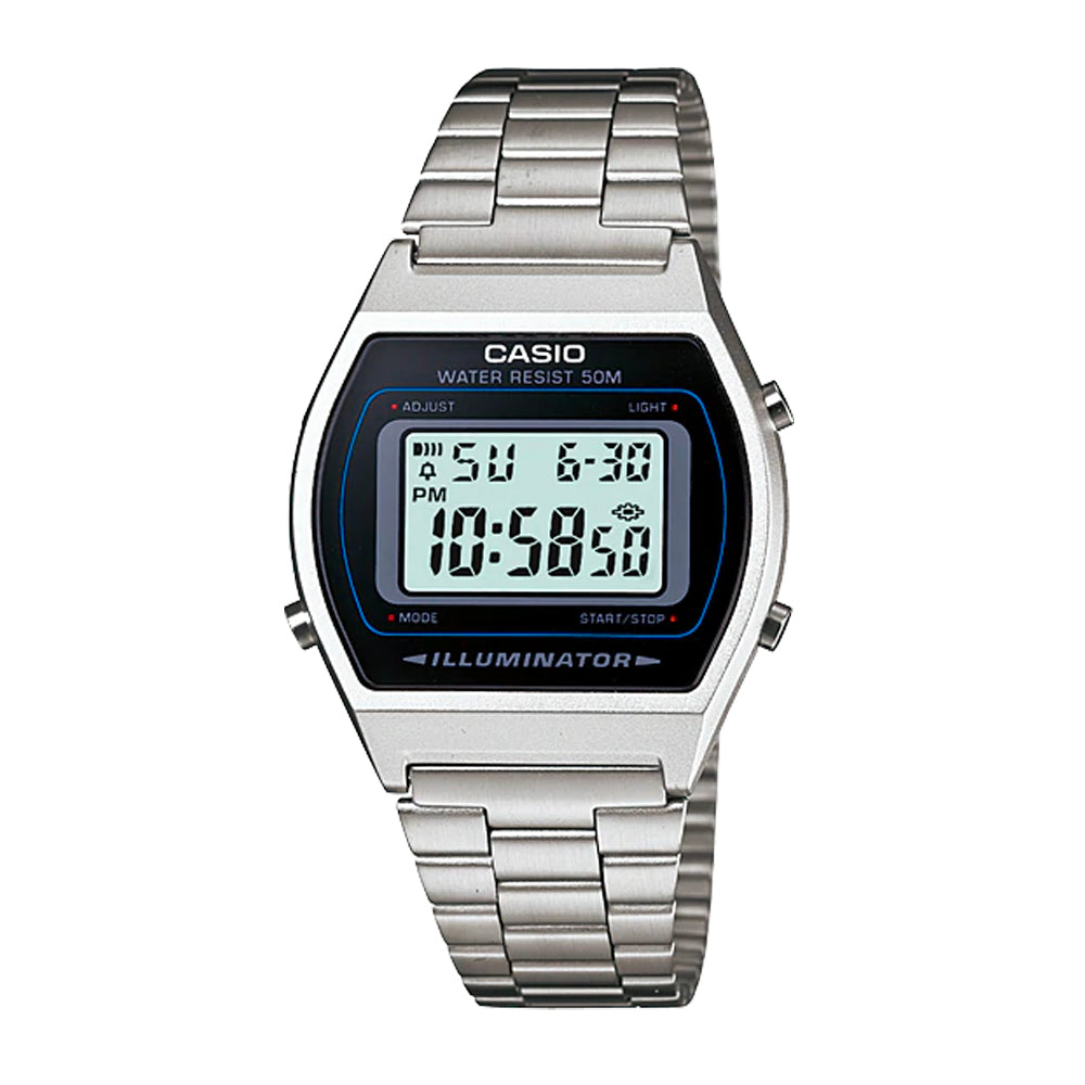 Casio B640WD-1AVDF Silver Band Unisex Casio B640WD-1AVDF Silver Band Unisex