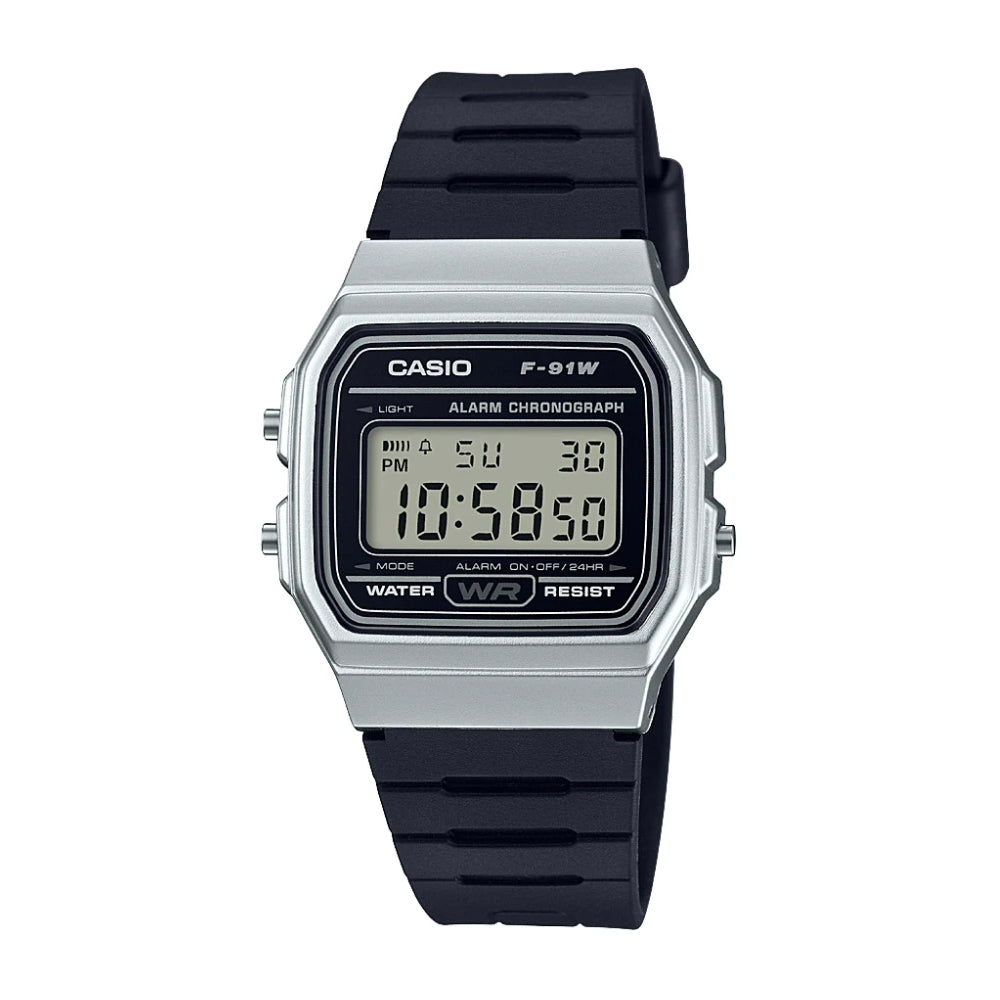 Casio F-91WM-7ADF Black/Silver Watch Unisex Casio F-91WM-7ADF Black/Silver Watch Unisex