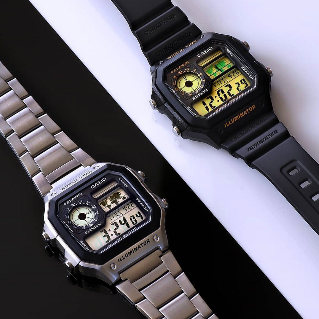 Casio AE-1200WHD-1AVDF Silver Band Unisex Casio AE-1200WHD-1AVDF Silver Band Unisex