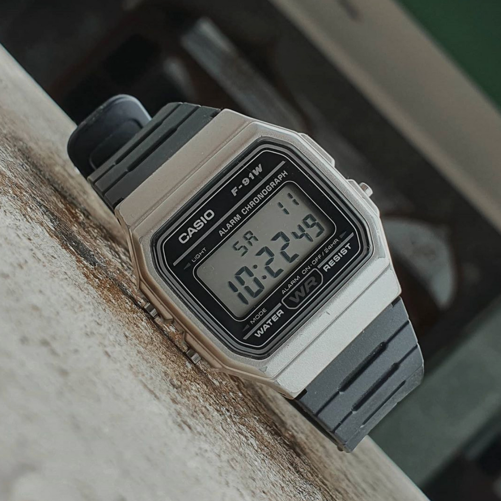 Casio F-91WM-7ADF Black/Silver Watch Unisex Casio F-91WM-7ADF Black/Silver Watch Unisex