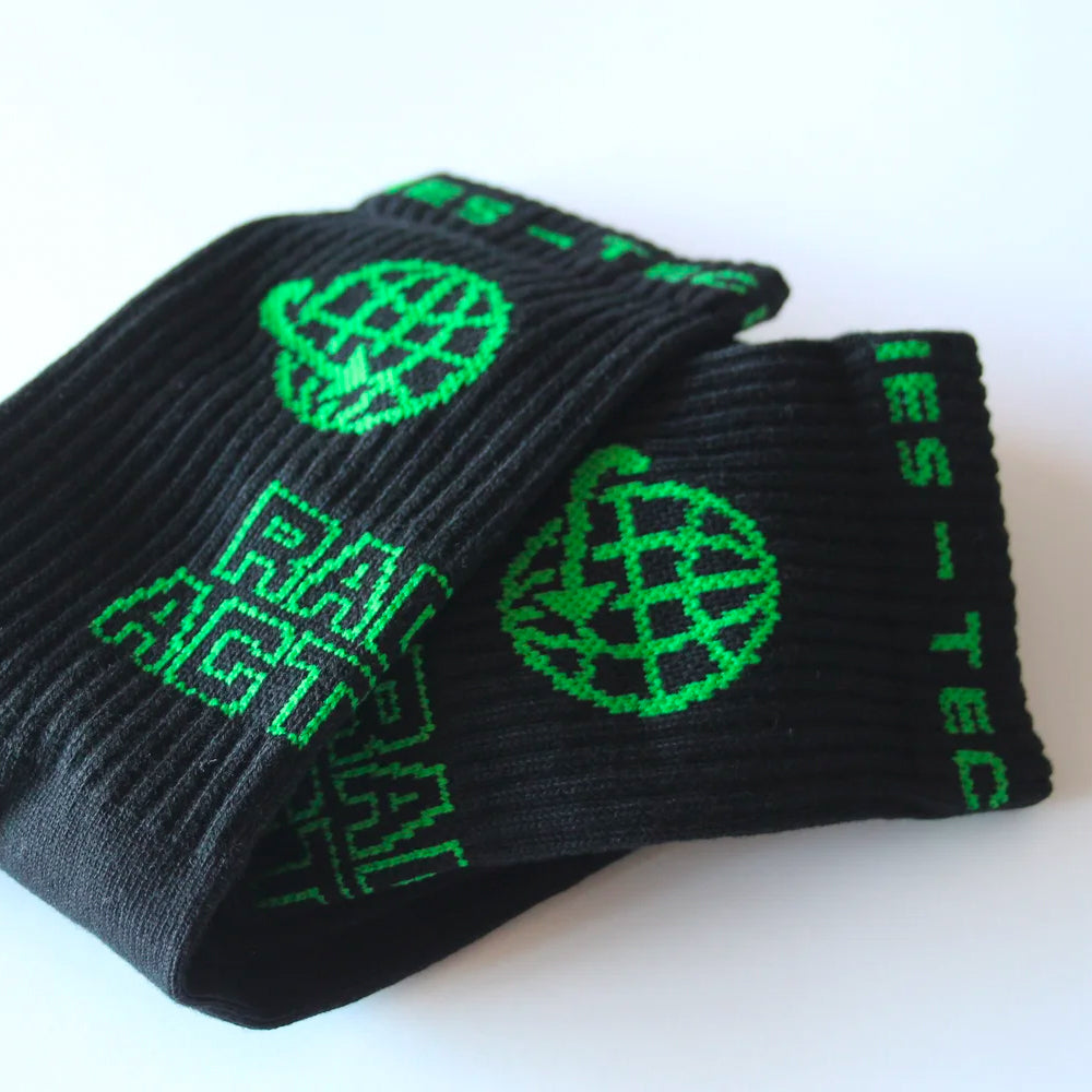 Radio Active Technologies Crew Socks (black/green) Radio Active Technologies Crew Socks (black/green)