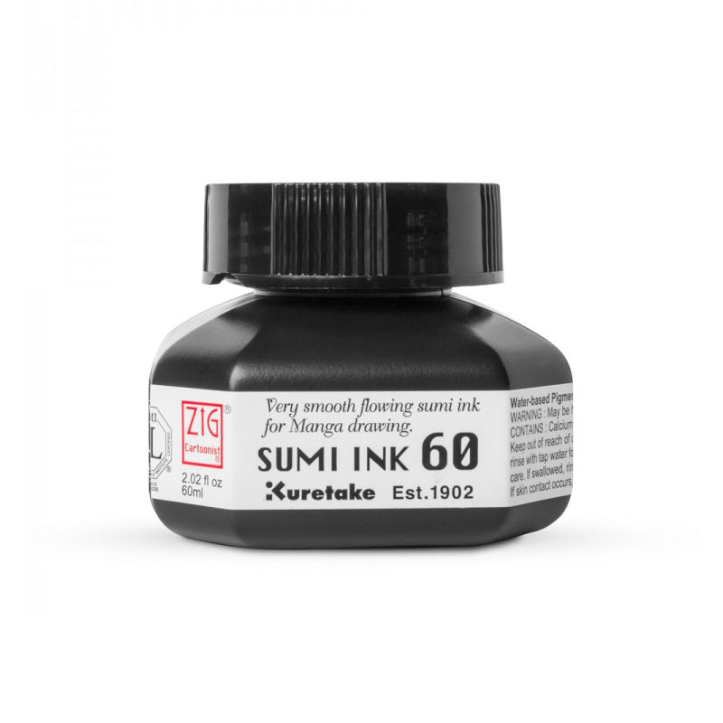 Kuretake ZIG Cartoonist Sumi Ink 60ml - Black Kuretake ZIG Cartoonist Sumi Ink 60ml - Black