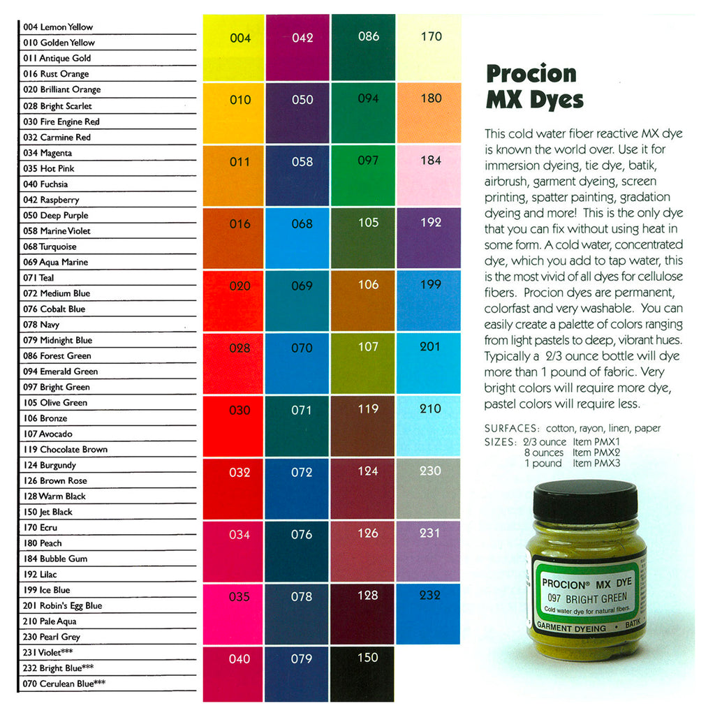 Jacquard Procion MX Dye 19g Jacquard Procion MX Dye 19g