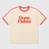 Gone Fishin' Boxy Ringer Tee