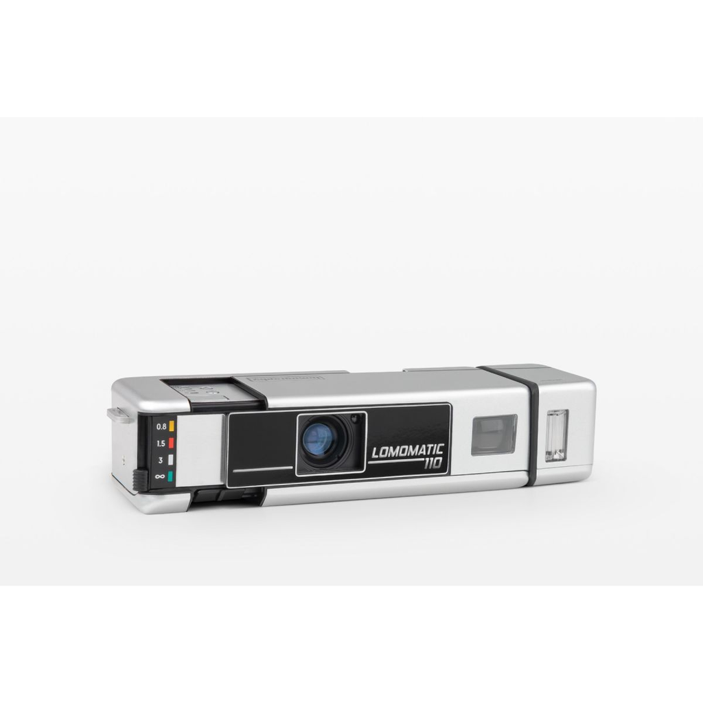 Lomomatic 110 Camera & Flash Metal Silver