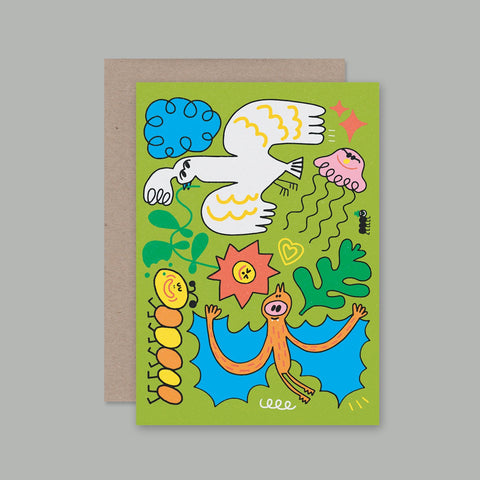 FLAPPIN' HAPPY Greeting Card