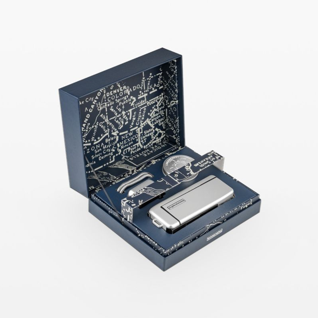 Lomomatic 110 Camera & Flash Metal Silver