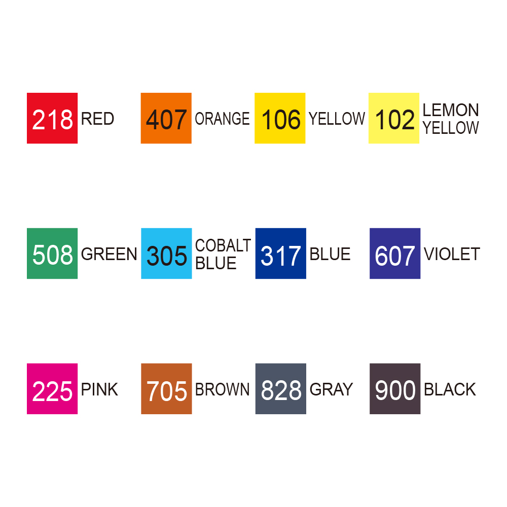 Kuretake ZIG Kurecolour Twin WS Marker Set - 12pk - Basic Colours