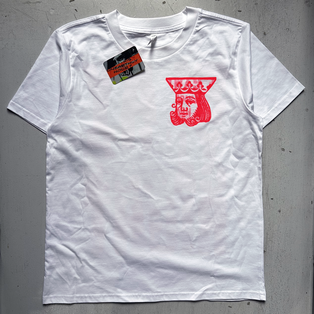 Play Your Cards Right - Fluoro Red Tee (womens)