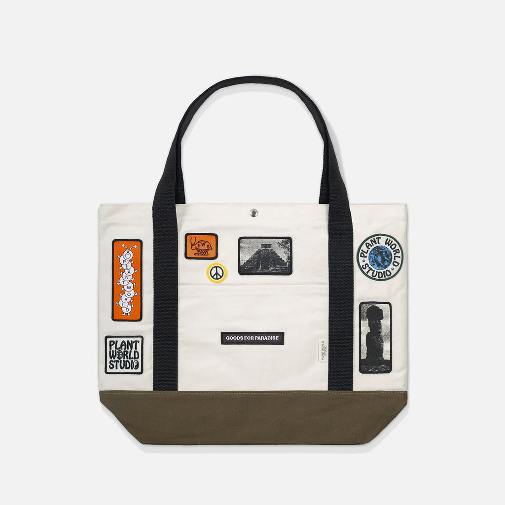 PATCHED CARRY TOTE - Cream