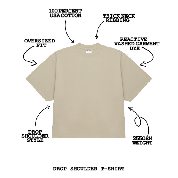 Max Heavyweight Drop Shoulder Tee - OATMEAL