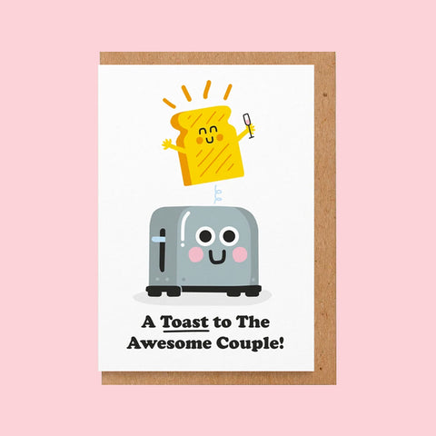 A Toast to the Awesome Couple Greeting Card