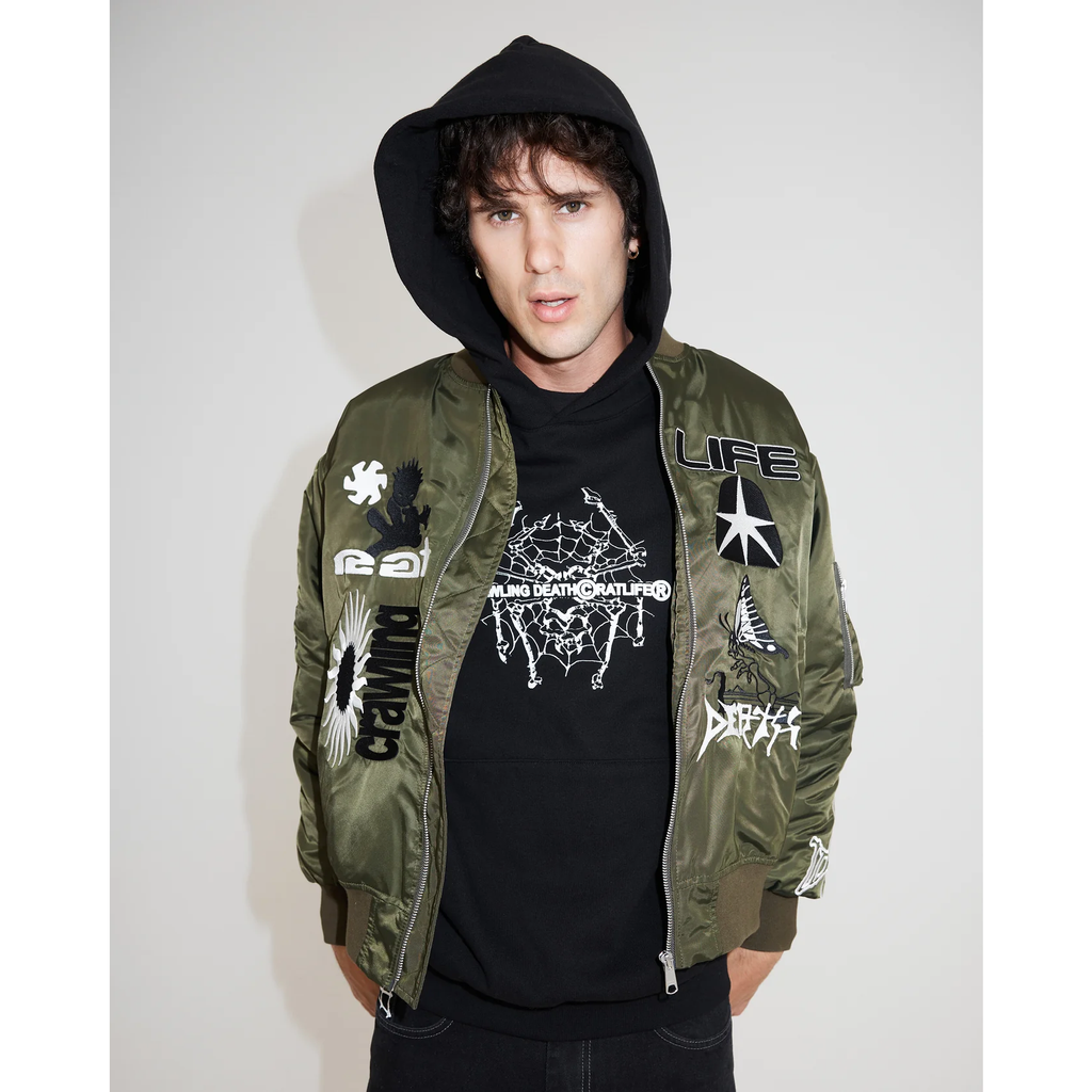 Rat Death Crawling Life Bomber Jacket
