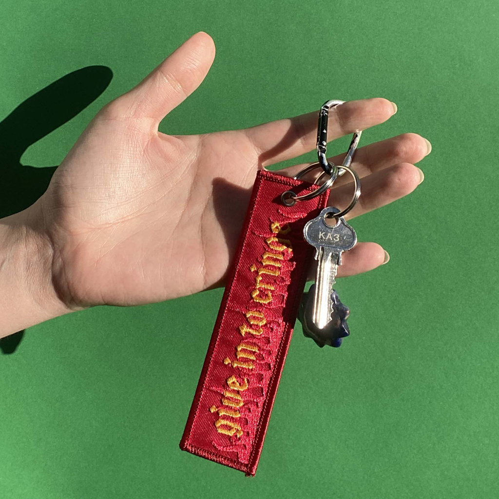 Forge Forward - Give in to Cringe Embroidered Keyring