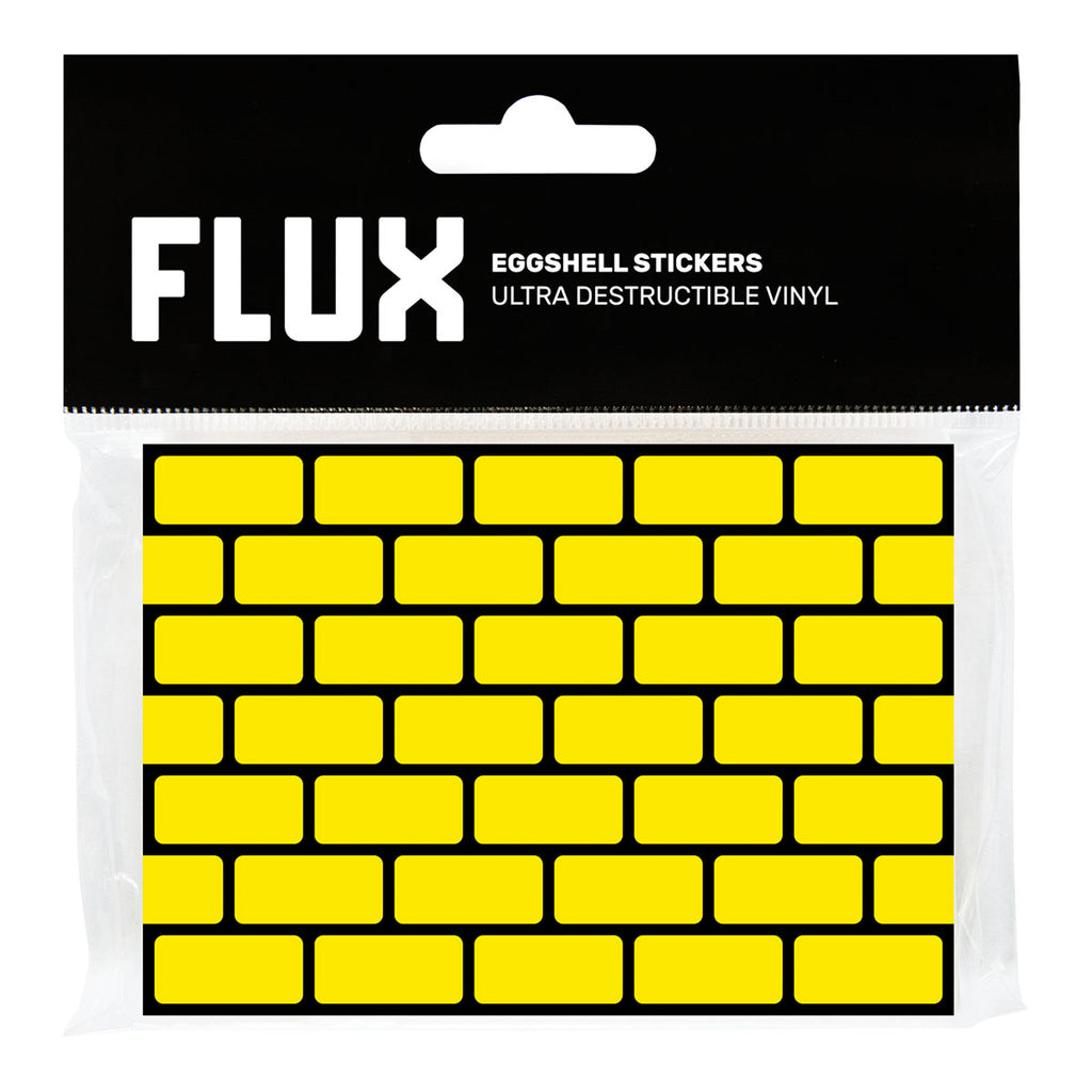 FLUX Eggshell Stickers 50pk - Bricks Yellow