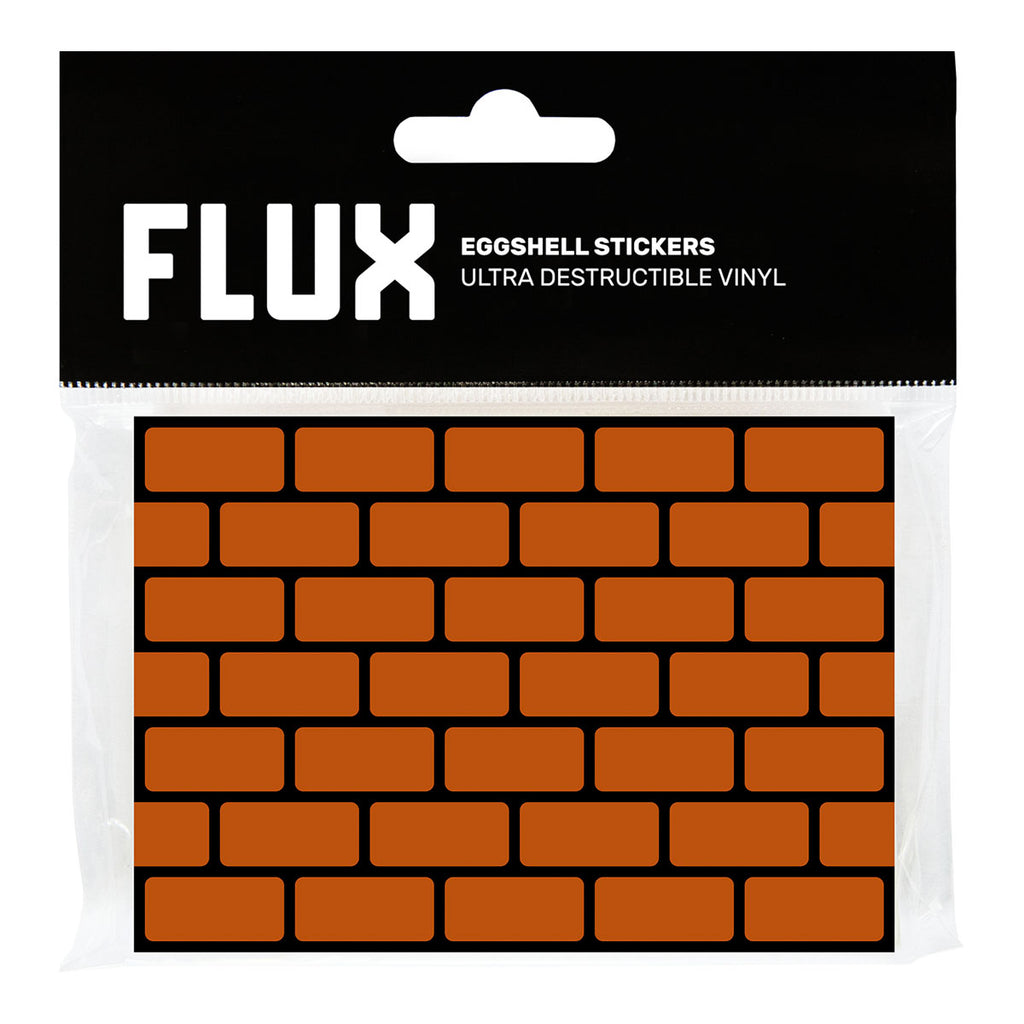 FLUX Eggshell Stickers 50pk - Bricks Orange