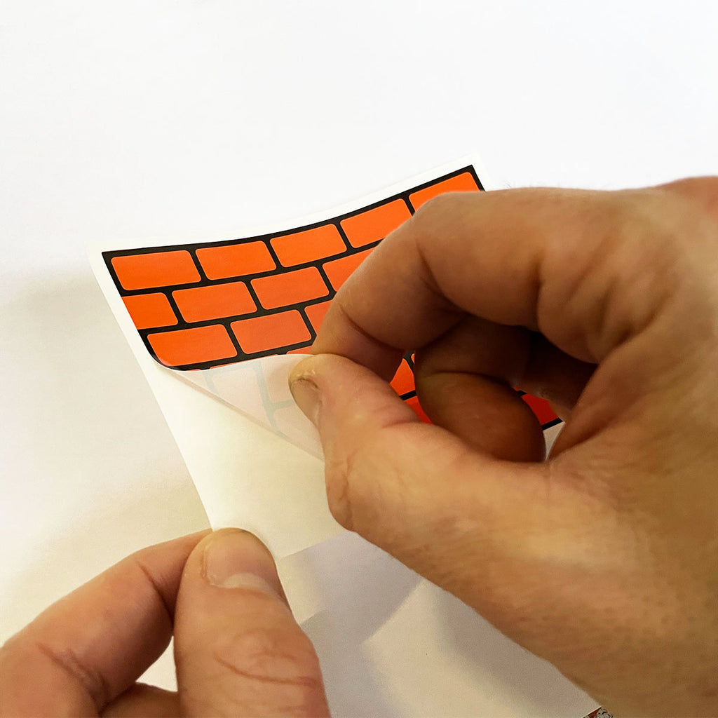 FLUX Eggshell Stickers 50pk - Bricks Orange