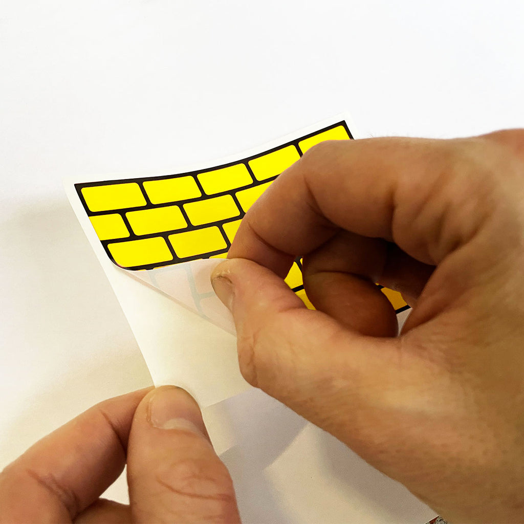 FLUX Eggshell Stickers 50pk - Bricks Yellow