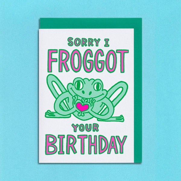Sorry I Froggot Greeting Card