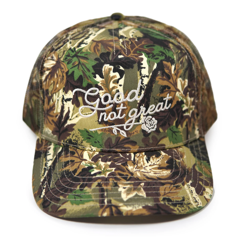 Good Not Great Camo Trucker Cap