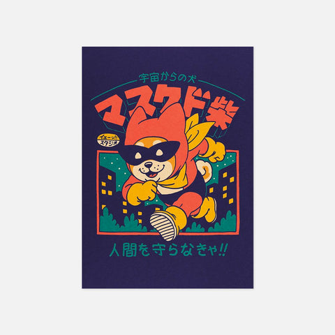 Masked Shiba Postcard A6
