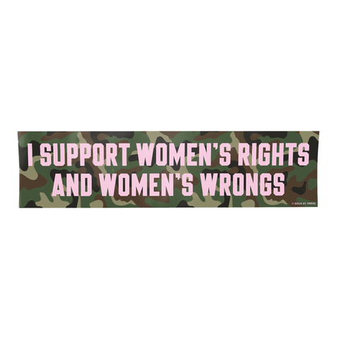 Women's Rights Bumper Sticker - Camo