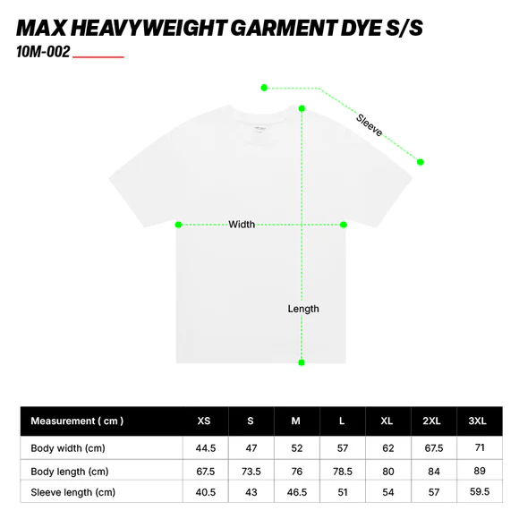 Max Heavyweight Garment Dye Tee - Cream