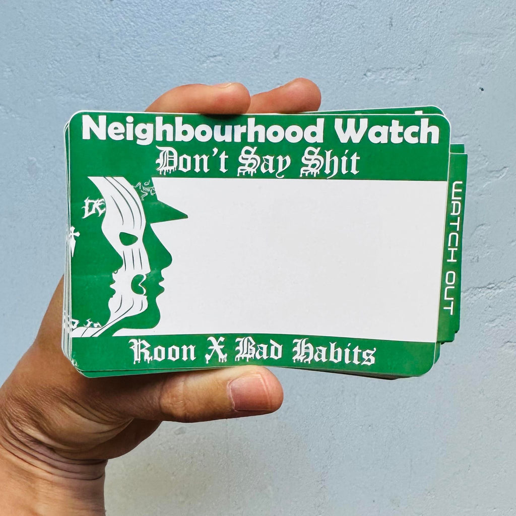 'ROON x BAD HABITS' Eggshell Stickers - 50pk