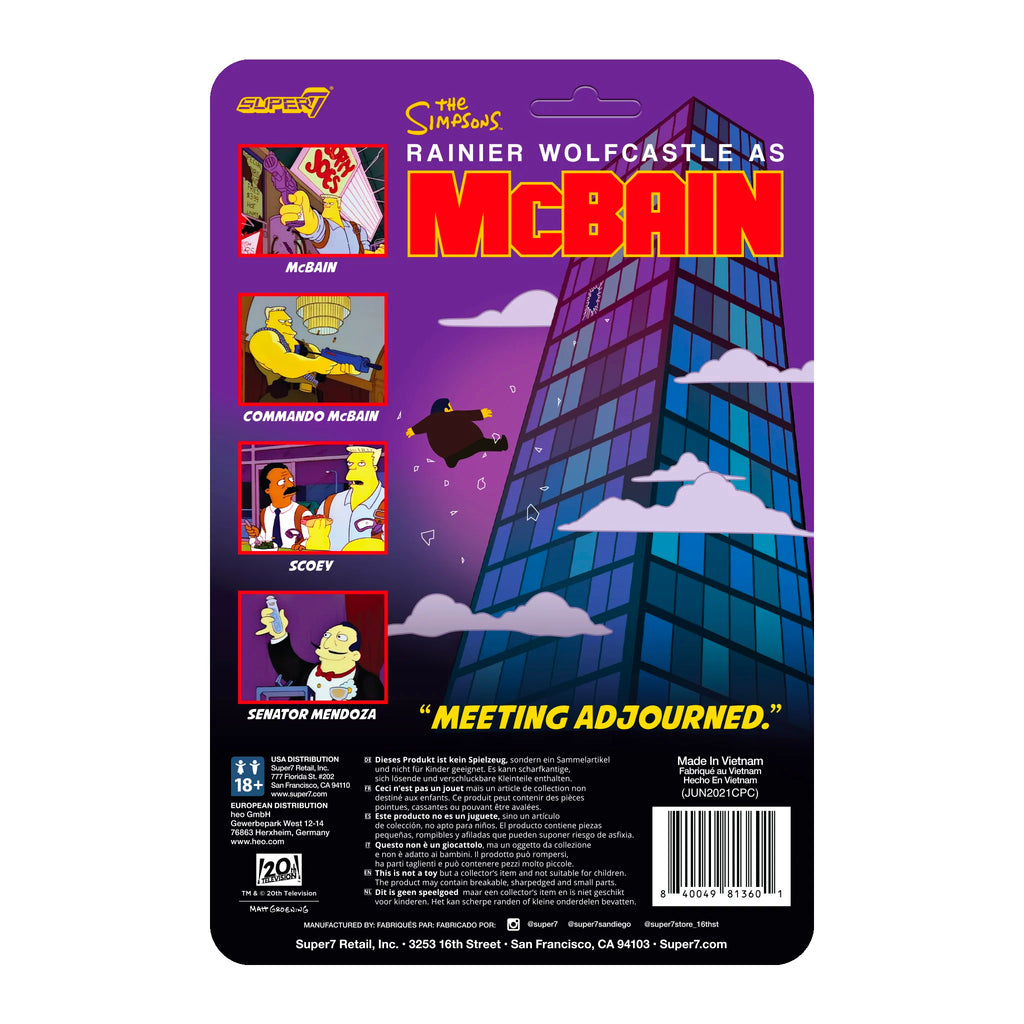 ReAction -  The Simpsons Wave 1 McBain: McBain