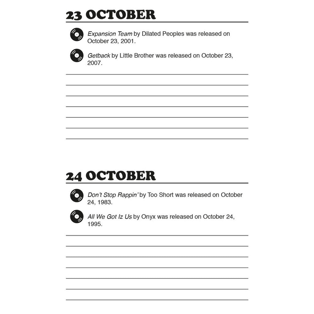 Hip Hop Journal: A Daily Planner