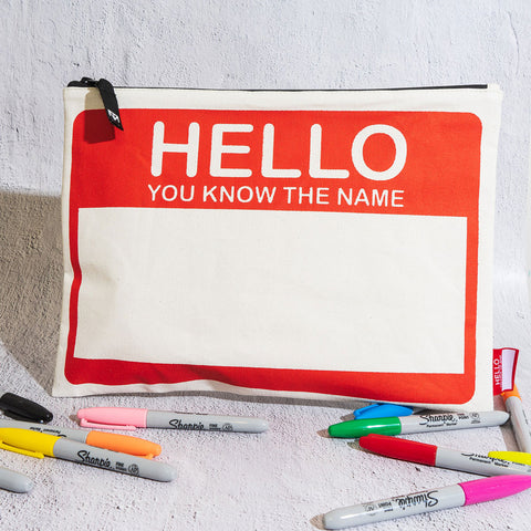 Hello You Know The Name - Large Canvas Case