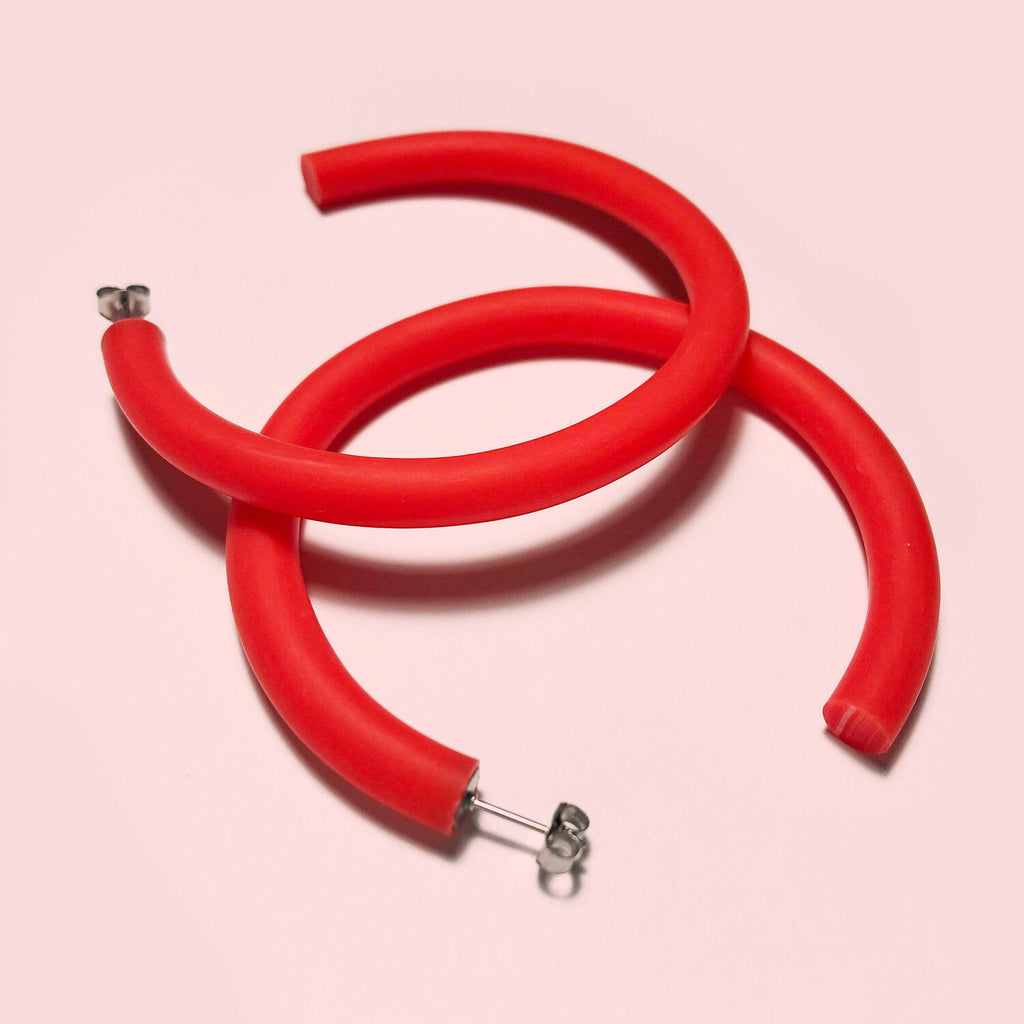 Lounge Hoops - Bright Red