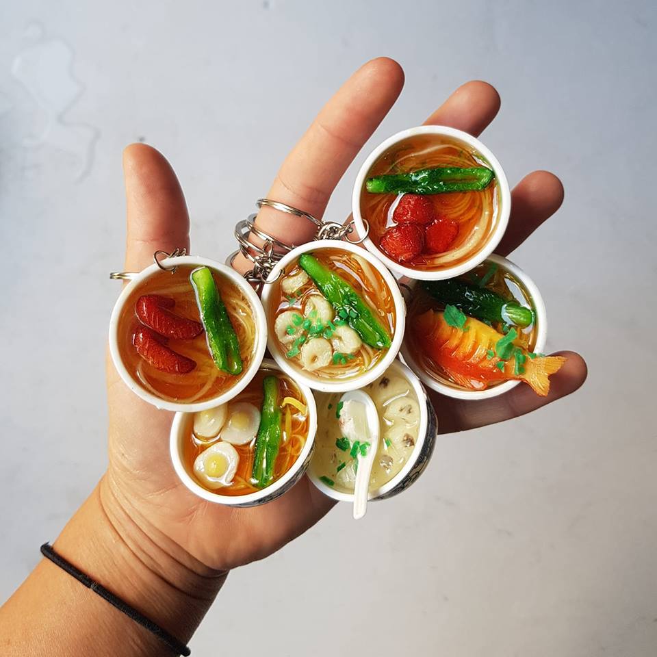 Noodle Soup Bowl Keychain (pork)